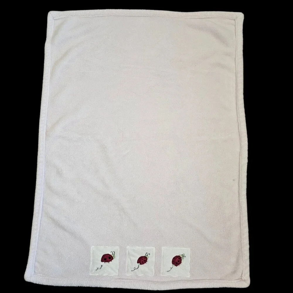 Kids Line Ladybug Baby Blanket Light‎ Pink Girls Plush